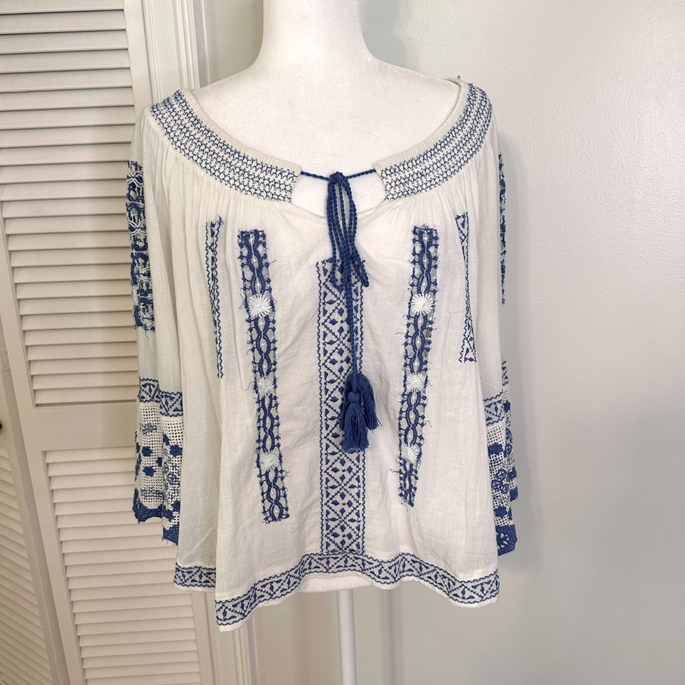 Free People Silver Springs Peasant Top - Picture 4 of 12
